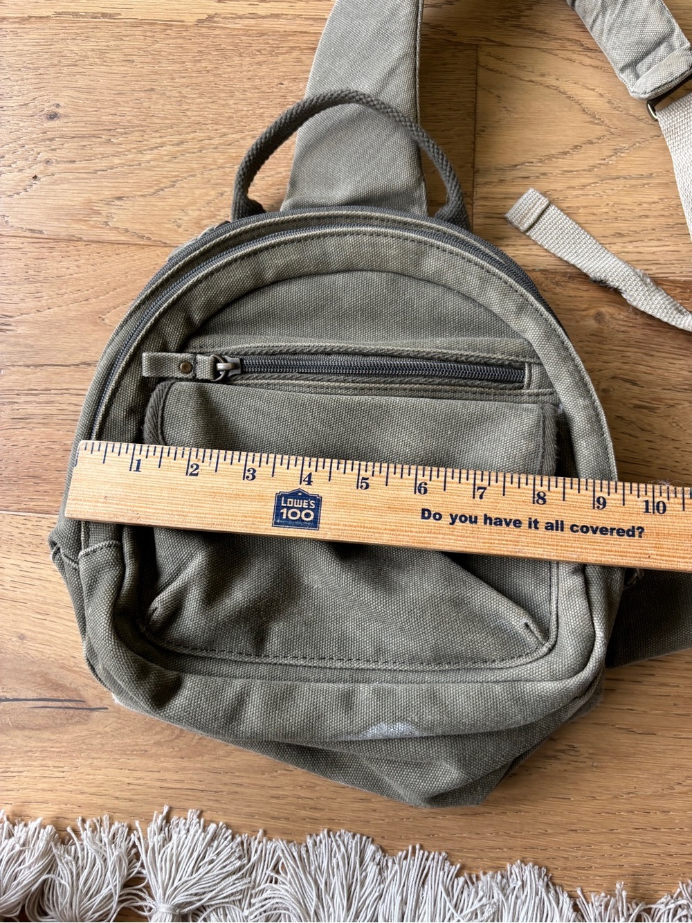 LL bean canvas backpack crossbody - Picture 2 of 6